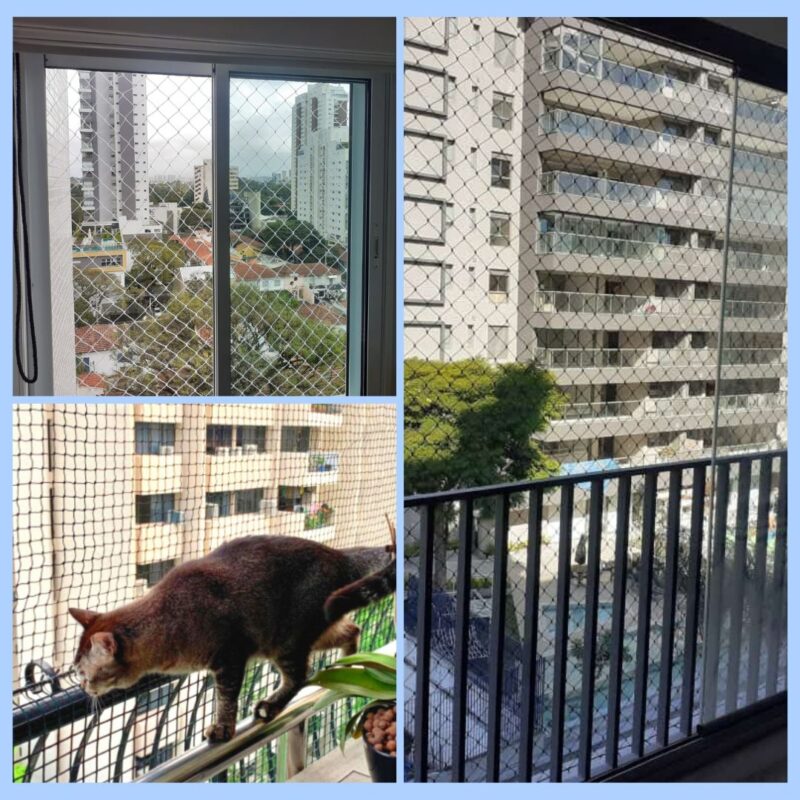 Santos redes de proteção, apartamentos, escadas, sacadas